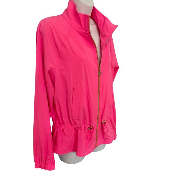 Lilly Pulitzer Luxletic Roxie Pink Islanna UPF 50+ Performance Jacket size S NEW - Picture 10 of 14